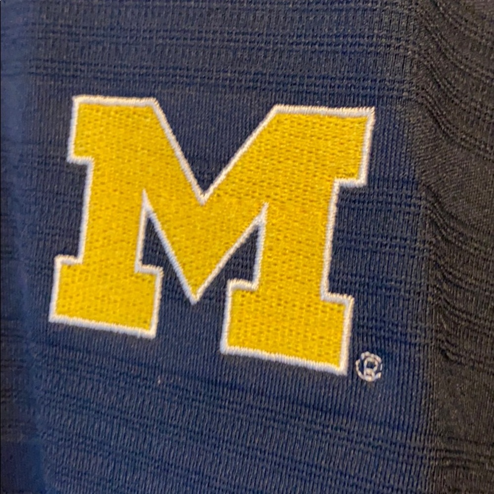 Men’s Navy Michigan polo/golf shirt - Picture 3 of 5